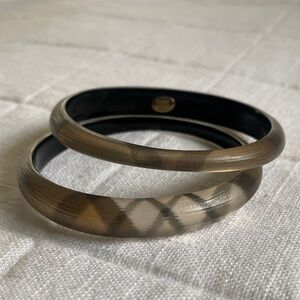 Alexis Bittar Plaid Lucite Bangle SET